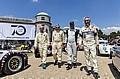 70 Jahre Porsche beim Goodwood Festival of Speed: Günter Steckkönig, Gijs van Lennep, Rudi Lins, Manfred Schurti (von links).  Foto: Auto-Medienportal.Net